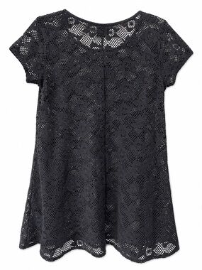 Dotti Beach Swimsuit Cover Up black crochet size S